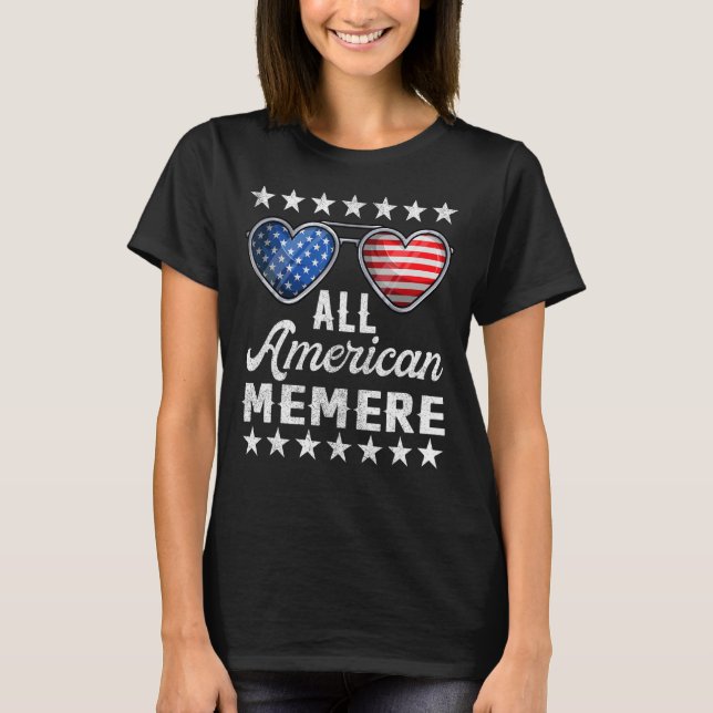 Grandma Fourth Of July  Womens All American Memere T-Shirt (Front)
