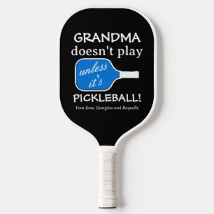 Grandma Funny Pickleball Humor Cute Fun Typography Pickleball Paddle