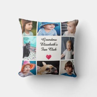 Grandma Gift Custom 8 Photo Template White