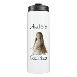 Grandma Gift – Grandchild Name & Photo -  Thermal Tumbler