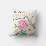 Grandma Gift Mother&#39;s Day Pillow Flowers Nana Gift at Zazzle