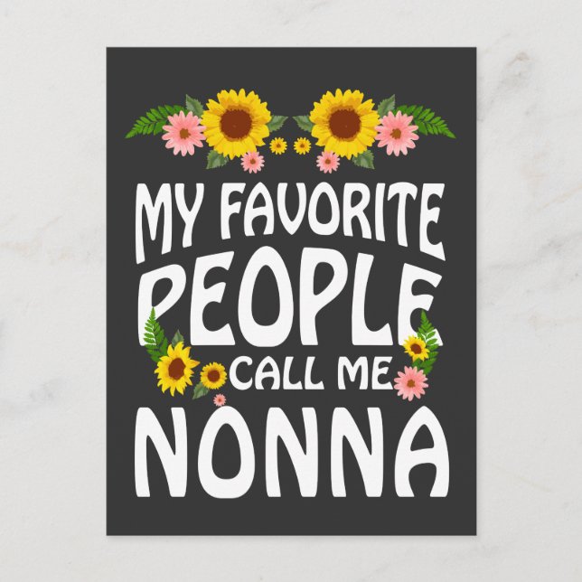 Grandma Gift My Favorite People Call Me Nonna Postcard (Front)
