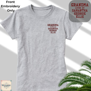 Grandma Gift Personalised Embroidered Shirt