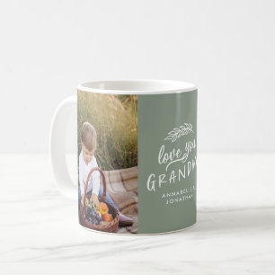 Grandma gift photo grandchild simple typography coffee mug