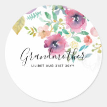 Grandma Gift - Pretty Plum Pink Flowers Perosonal