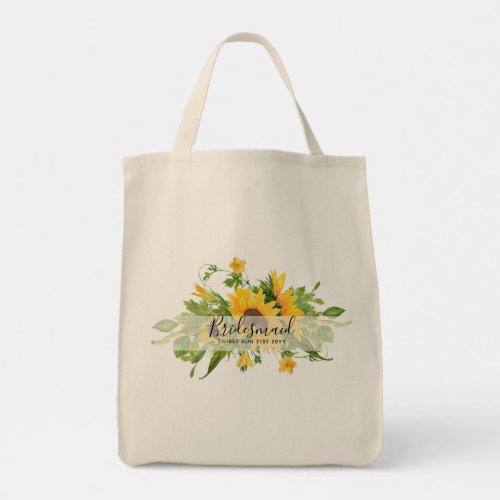 GRANDMA Gifts _ Sunflower Themed Personalized Tote Bag