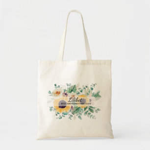 GRANDMA Gifts - Sunflower Themed Personalized Tote Bag