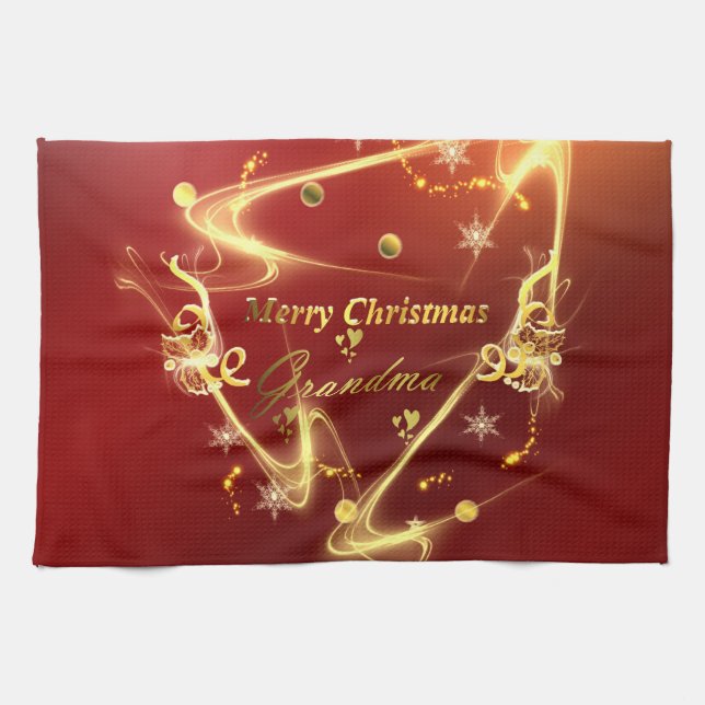 grandma golden text towel (Horizontal)