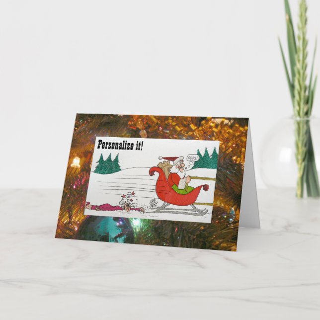 Grandma Got Ran Over by a Reindeer Holiday Card (Front)