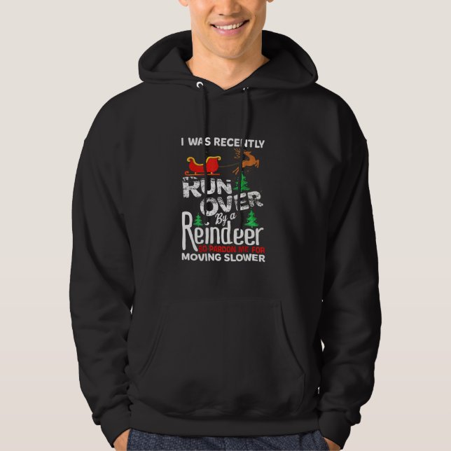 Grandma Got Run Over By A Reindeer Christmas So Pa Hoodie (Front)