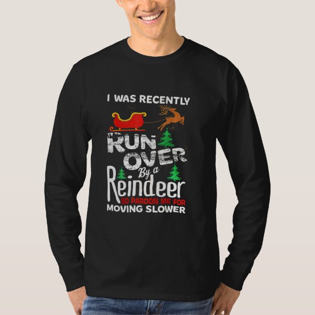 Grandma Got Run Over By A Reindeer Christmas So Pa T-Shirt (Front)