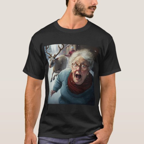 Grandma got run over by reindeer during christmas T_Shirt