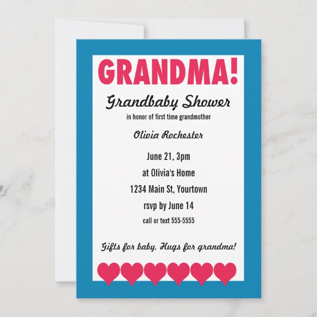 Grandma retailer baby shower invitations