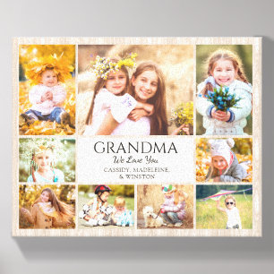 Grandma Grandchildren Love You Photo Collage Canvas Photo Tile