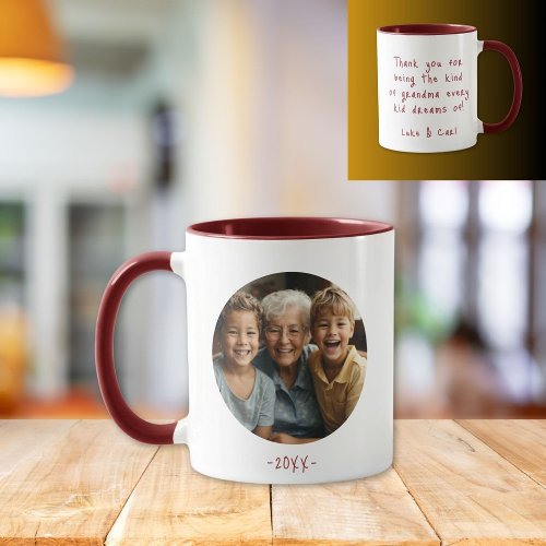 Grandma Grandchildren Photo Message Coffee Mug