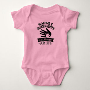 Grandma Granddaughter best friends  Baby Bodysuit