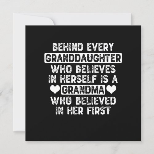 Grandma  Granddaughter Quote Invitation