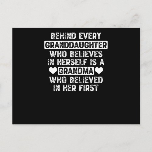 Grandma  Granddaughter Quote Postcard