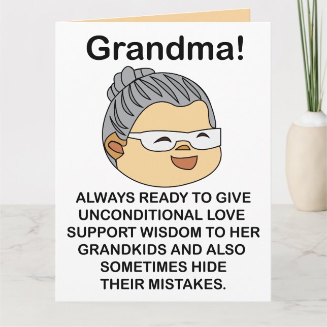 Grandma Grandmother Birthday Card (Front)
