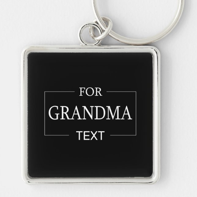Grandma Grandmother Birthday Personalized Gift  Keychain (Front)