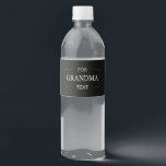 Grandma Grandmother Birthday Personalized Gift  Water Bottle Label<br><div class="desc">You can customize it with your photo,  logo or with your text.  You can place them as you like on the customization page. Modern,  unique,  simple,  or personal,  it's your choice.</div>