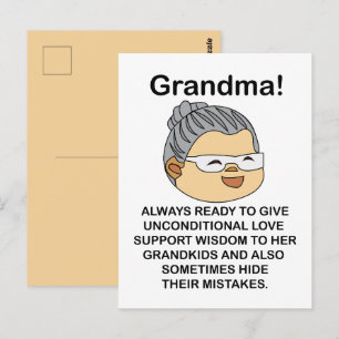 Grandma Grandmother  Postcard