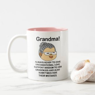 Grandma Grandmother  Two-Tone Coffee Mug