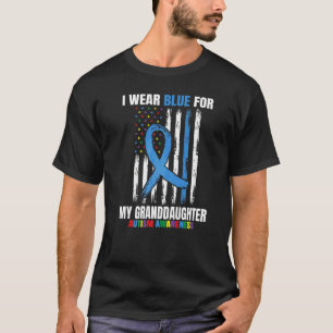 Grandma Grandpa Blue For Granddaughter Autism Awar T-Shirt