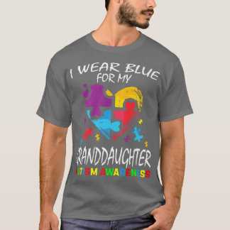 Grandma Grandpa Blue For My Granddaughter Autism A T-Shirt