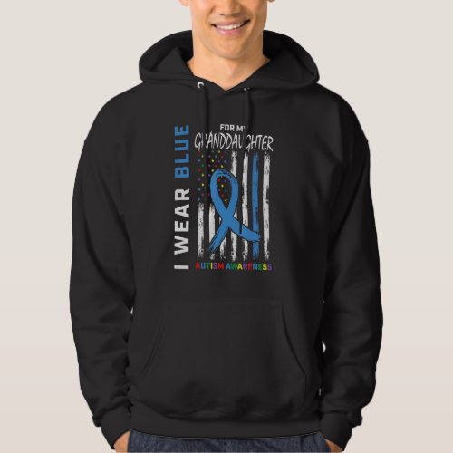 Grandma Grandpa Blue Granddaughter Autism Awarenes Hoodie