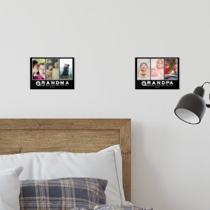 Grandma & Grandpa Collage – Grandkids Photo & Name Wall Art Sets