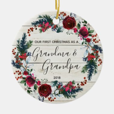 Grandma & Grandpa First Christmas Ornament