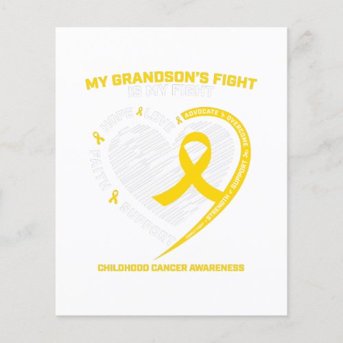 Grandma Grandpa Gift Grandson Childhood Cancer Flyer