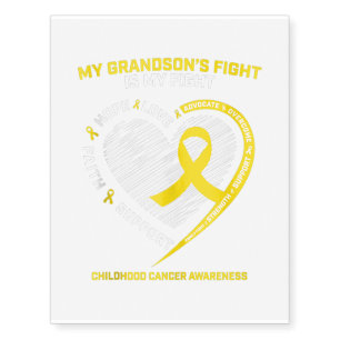 Grandma Grandpa Gold Grandson Childhood Gift Temporary Tattoos