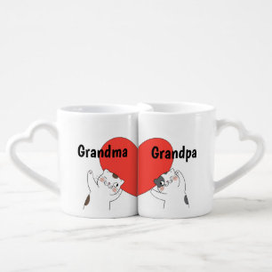 Grandma &grandpa grandpraents day coffee mug set