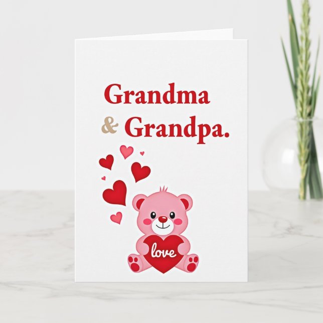 Grandma Grandpa Love Card (Front)