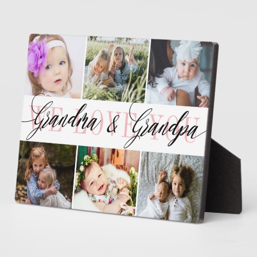 Grandma  Grandpa Photo Collage Plaque