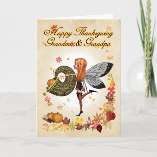 Grandma  Grandpa _ Thanksgiving Card _ Cute Littl