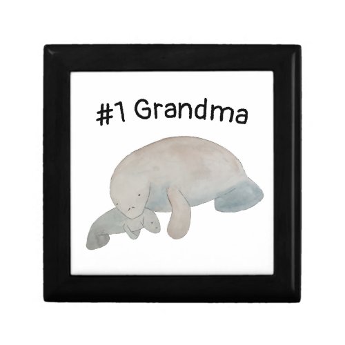 Grandma Grandparent Marine Mammal Baby Manatee Gift Box