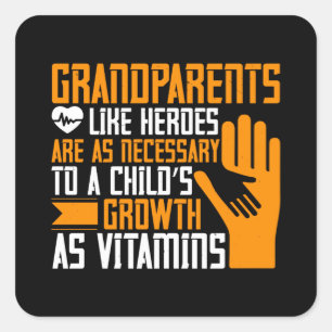 Grandma - Grandparents Like Heroes Square Sticker