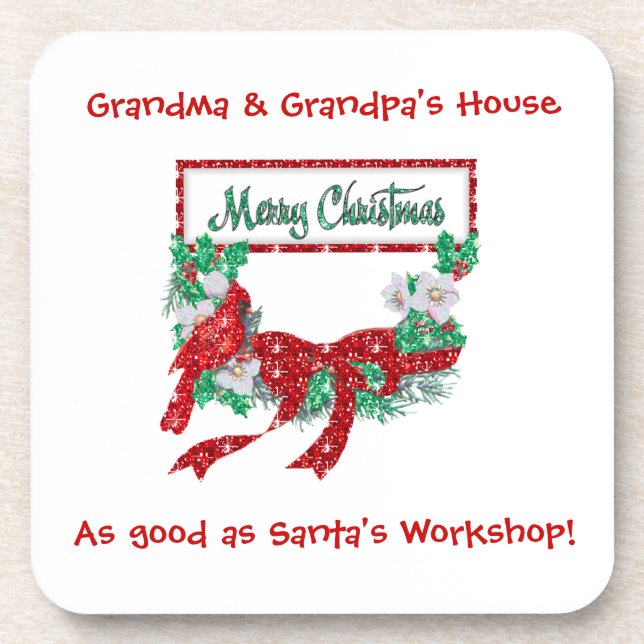 Grandma & Grandpa's House Cork Coaster Template (Front)