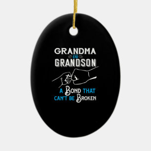 Grandma & Grandson Bond Premium Ceramic Ornament