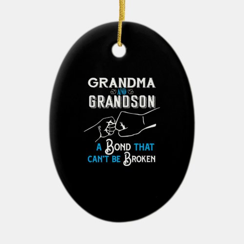 Grandma  Grandson Bond Premium Ceramic Ornament