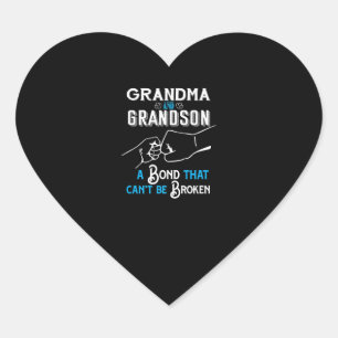 Grandma & Grandson Bond Premium Heart Sticker