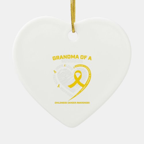 Grandma Grandson Granddaughter Childhood Gift Ceramic Ornament