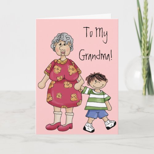 Grandma  Grandson Grandparent Designs Card