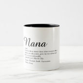 Grandma, Granny, Nana Definition Script Two-Tone Coffee Mug (Center)