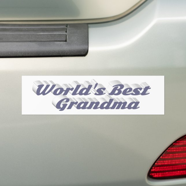 Grandma gray text bumper sticker (On Car)