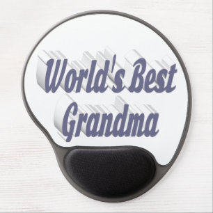 Grandma gray text gel mouse pad