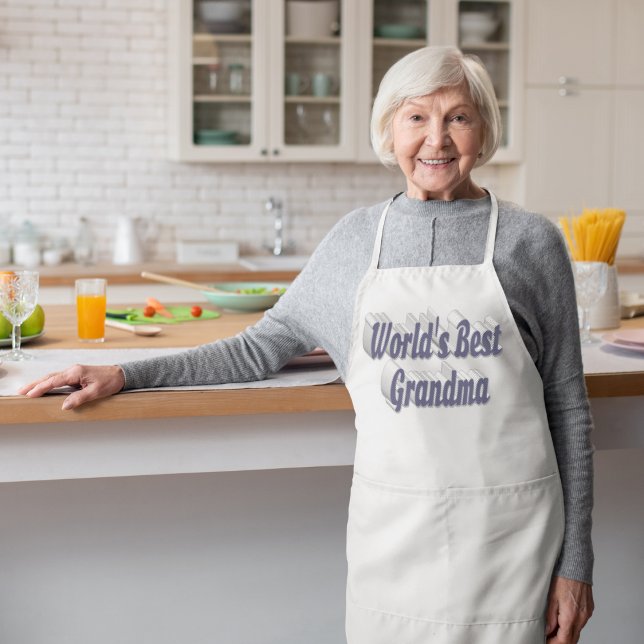 Grandma gray text long apron (Creator Uploaded)